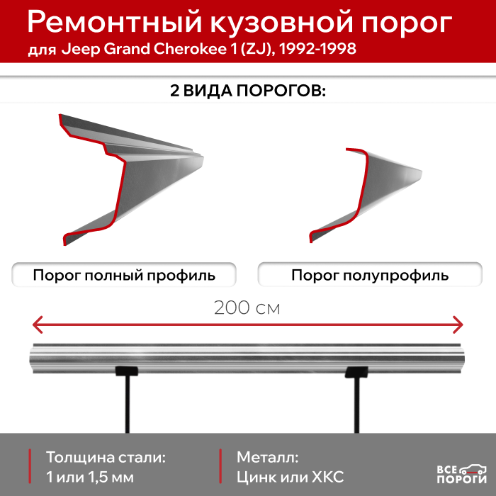 /verstka/Кузовные пороги на Jeep Grand Cherokee 1 поколение (ZJ)